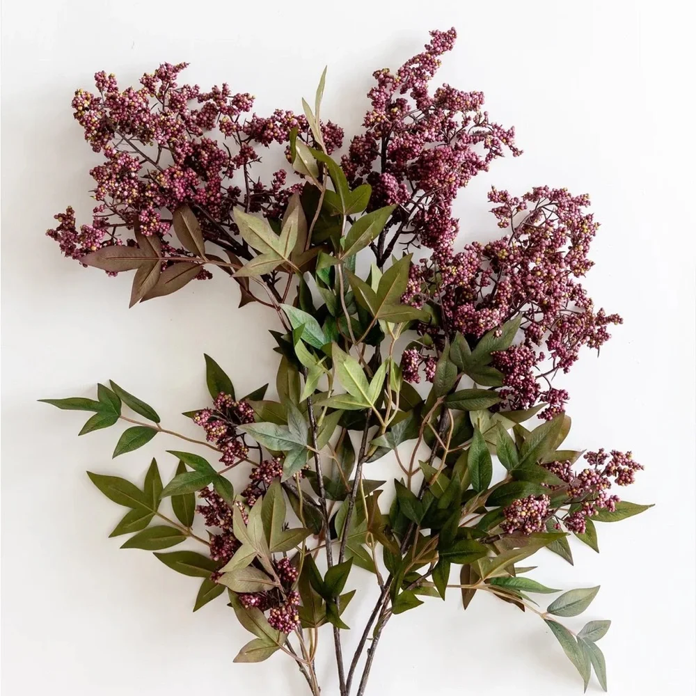 FAUX DUSTY PLUM STEM set off 3 HOUSE OF JADE HOME